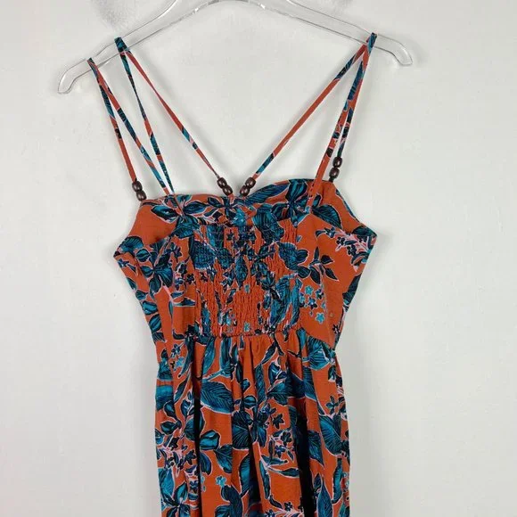 NWT Jason Wu Terracotta Cutout Floral Midi Dress Linen Blend Size XS NEW - Picture 13 of 16